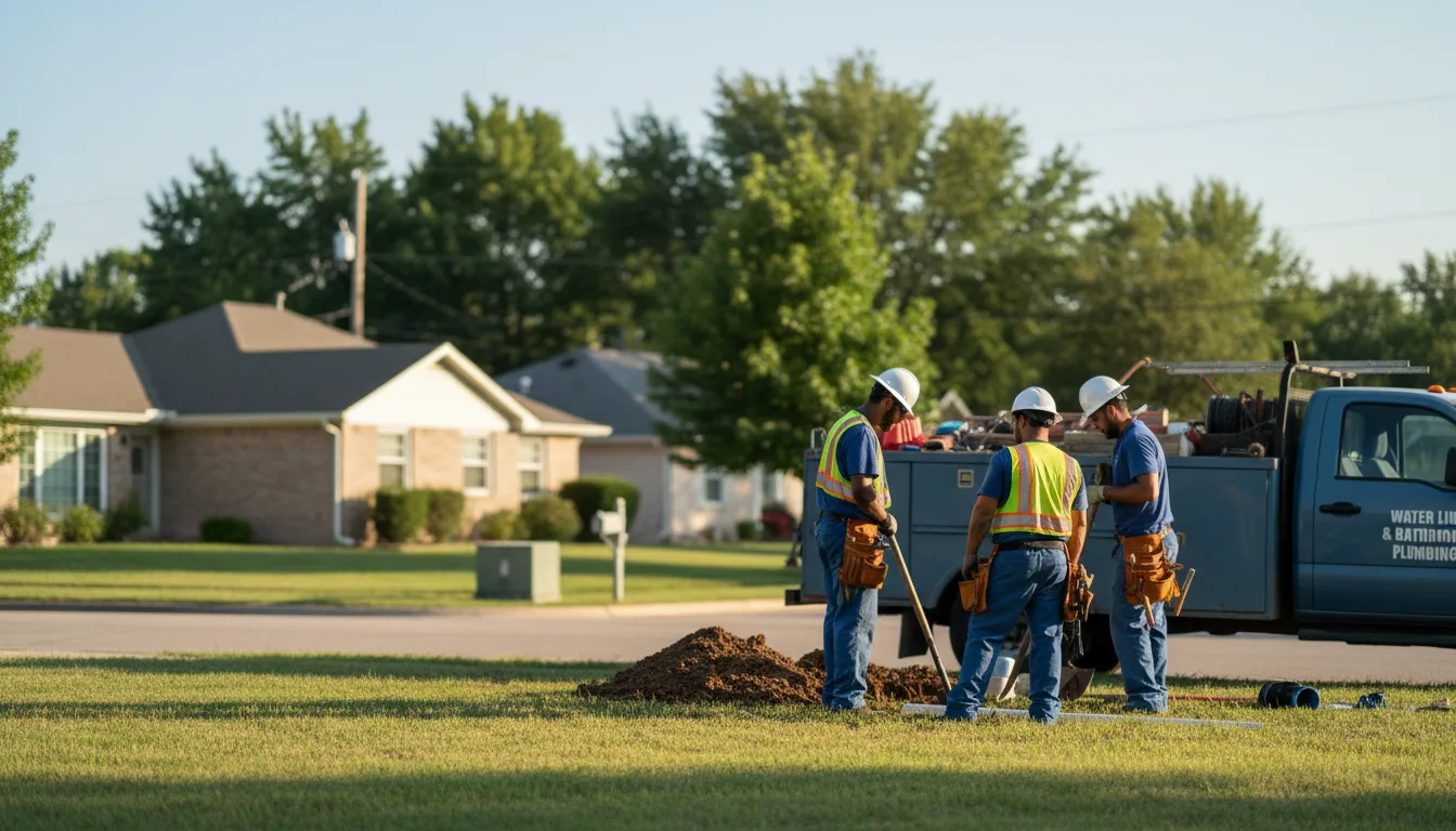 Residential water line and bathroom plumbing service in Little Lake, MI
